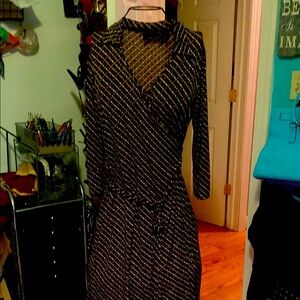 Elegant Black and White Women's Dress